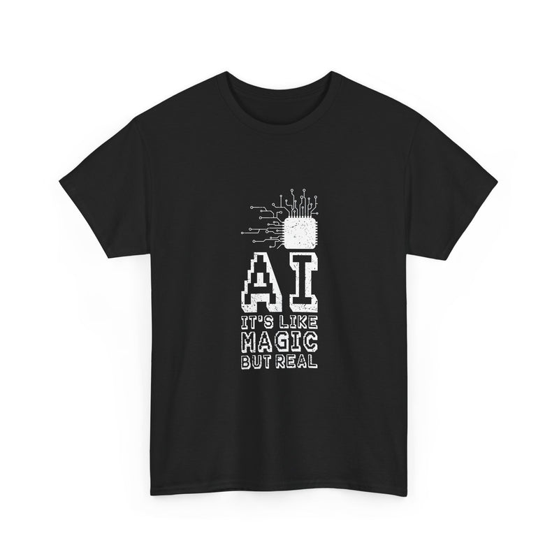 AI Magic T-Shirt, Circuit Tech Tee, Geek T-Shirt, Nerd Shirt, Futuristic Design, Innovation Gift, Science Apparel, Tech Humor Shirt