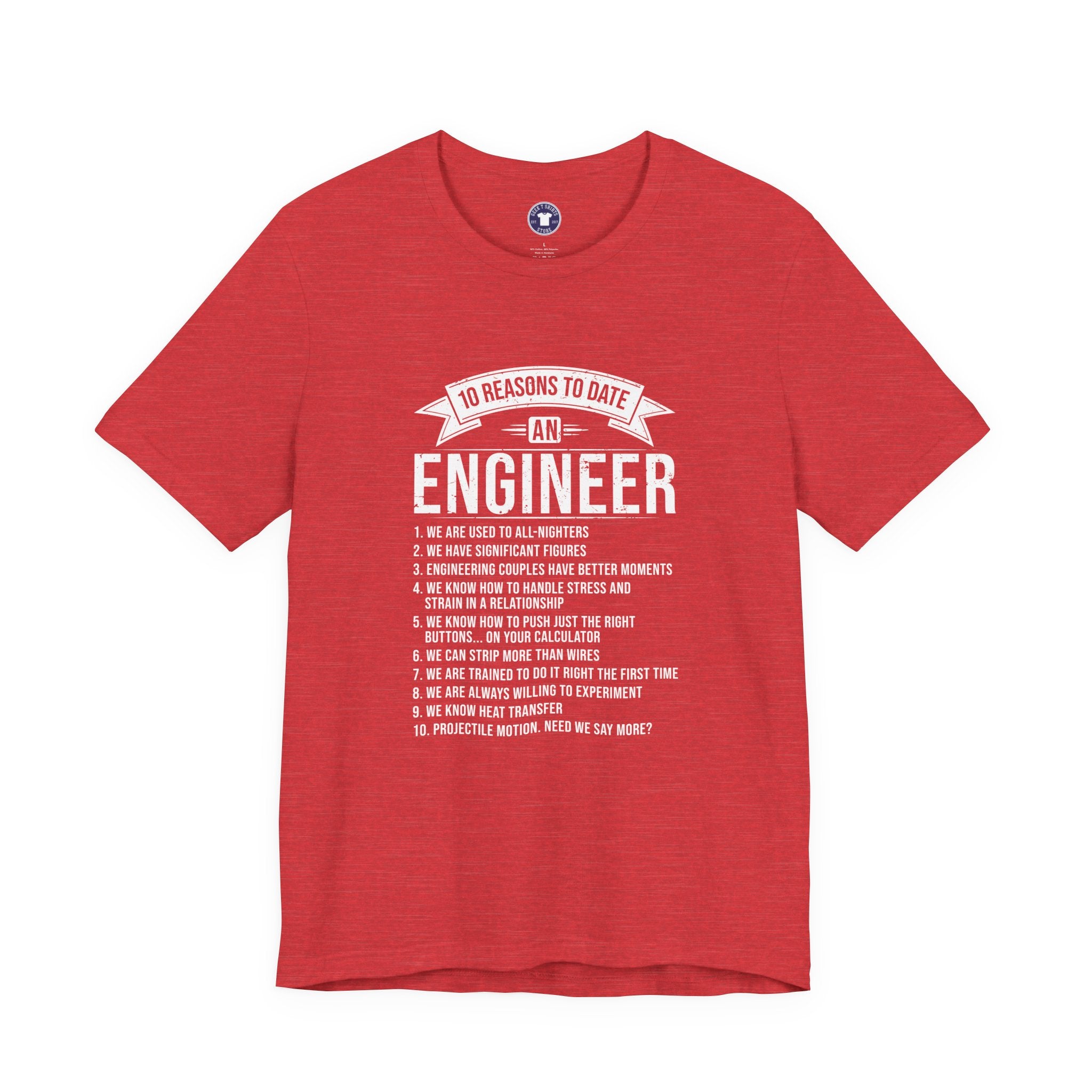 10 Reasons To Date An Engineer Funny Engineering - Premium Unisex Crewneck T-Shirt