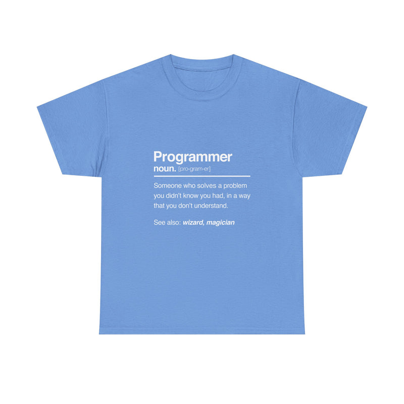 Programmer Definition T-shirt, Geek T-Shirt, Nerd Shirt, Coding Humor Tee, IT Gift, Tech Lover Apparel, Funny Programmer Shirt