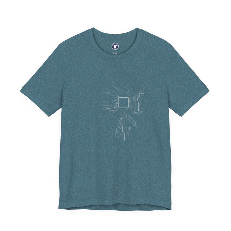 Cpu Heart Chipset Board - Geek Coding T-Shirt - Premium Unisex Crewneck T-Shirt