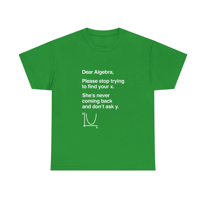 Funny Algebra T-Shirt, Math Humor Tee, Geek T-Shirt, Nerd Shirt, Sarcastic Science Gift, Educational Joke Top, Student Study Shirt