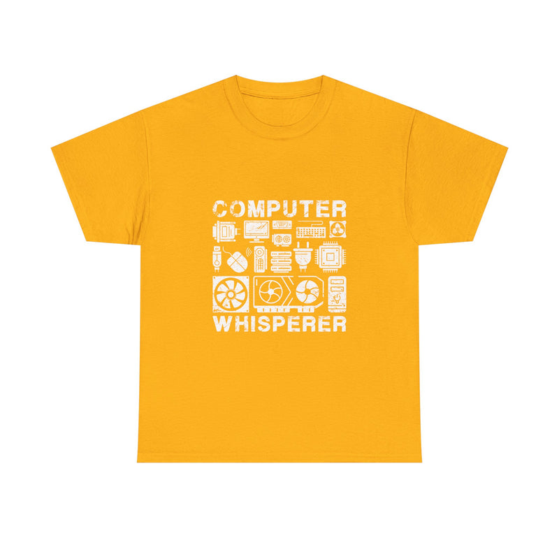 Computer Whisperer T-Shirt, Geek T-Shirt, Nerd Shirt, Tech Lover Tee, Programmer Gift, Retro Computer Parts Art, Electronics Enthusiast Top