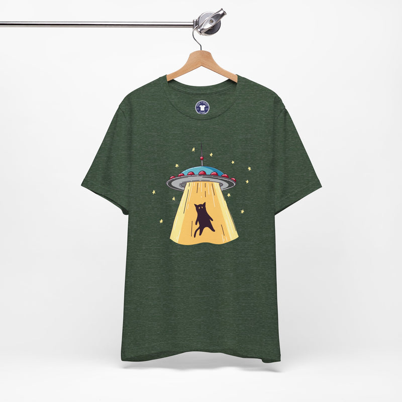 Cat Ufo Abduction - Ufo Shirt - Premium Unisex Crewneck T-Shirt