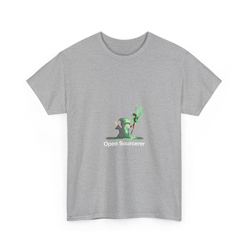 Open Sourcerer Geek T-Shirt, Nerd Shirt, Pixel Art Mage Tee, Retro Gaming Shirt, Programmer Gift, Tech Humor Top, Coding Wizard Tee