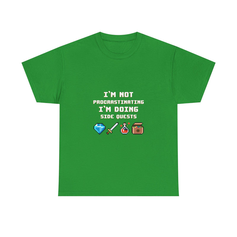I'm Not Procrastinating T-Shirt, Gamer Tee, Side Quest Shirt, Geek T-Shirt, Nerd Shirt, Video Game Humor, Pixel Art Gift, Casual Wear