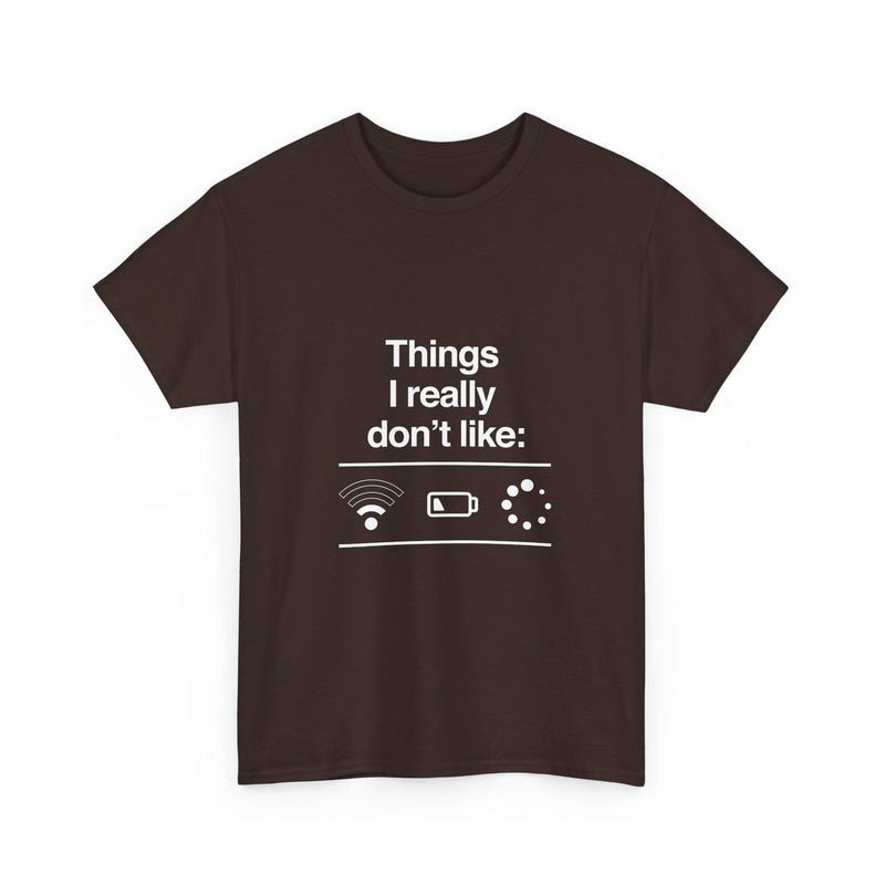 Funny Geek T-Shirt, Nerd Shirt, Tech Humor Tee, WiFi Battery Loading Joke Top, Geek Gift Present, Internet Meme Shirt, Sarcastic Humor Tee