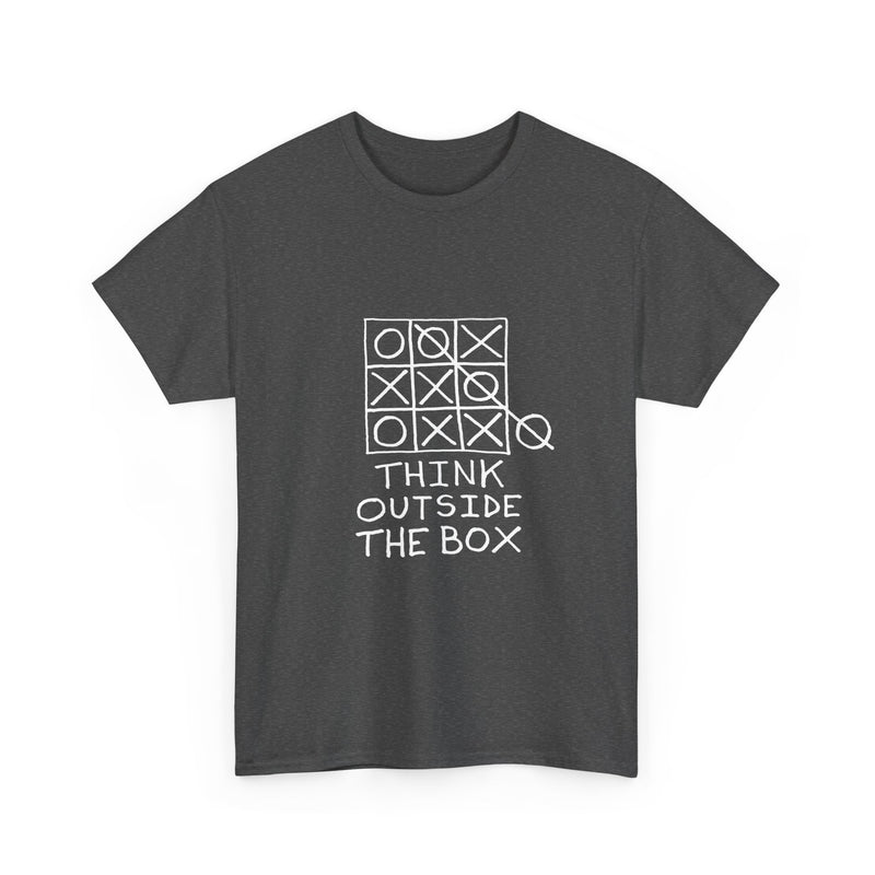 Think Outside the Box T-Shirt, Tic Tac Toe Game Tee, Funny Geek T-Shirt, Nerd Shirt, Puzzle Lover Gift, Casual Humor Top, Strategy Shirt