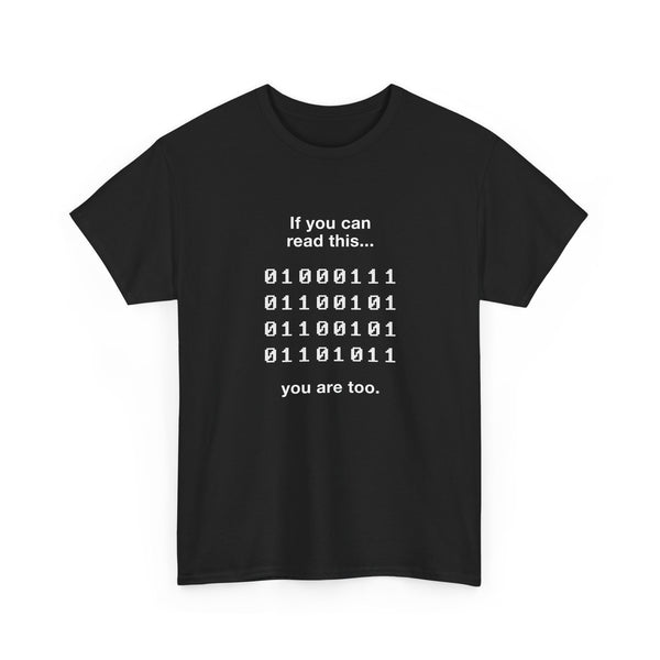 Geek T-Shirt, Nerd Shirt, Binary Code Tee, Programmer Gift, Coding Humor Shirt, Tech Enthusiast Apparel, Funny Computer Tee