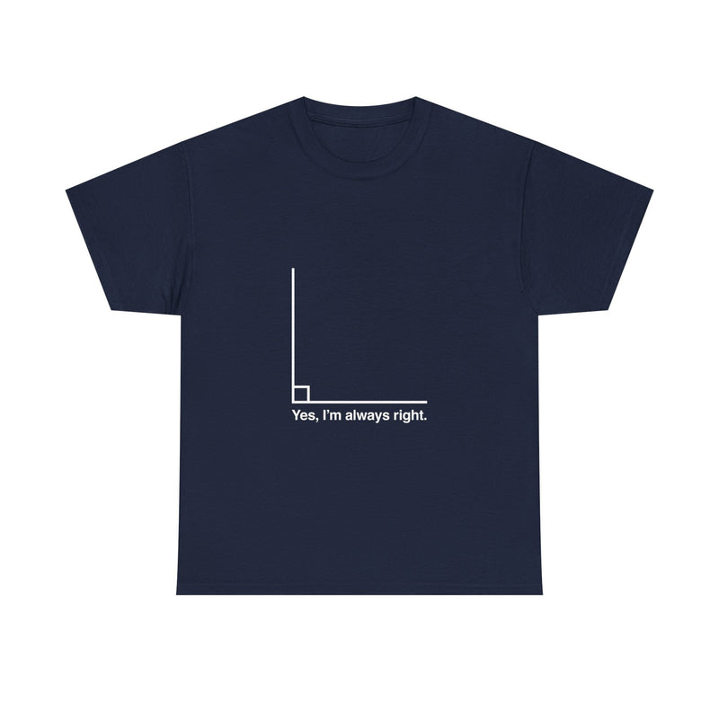Funny Geek T-Shirt, Nerd Shirt, Math Humor Tee, Always Right Graph Shirt, Sarcastic Science Gift, Clever Joke Top, Geeky Casual Wear