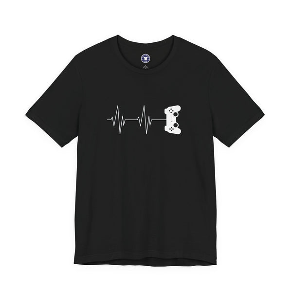 Gamer Heartbeat - Video Gaming Addict Shirt - Premium Unisex Crewneck T-Shirt
