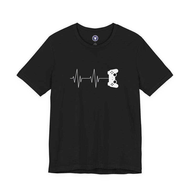Gamer Heartbeat - Video Gaming Addict Shirt - Premium Unisex Crewneck T-Shirt