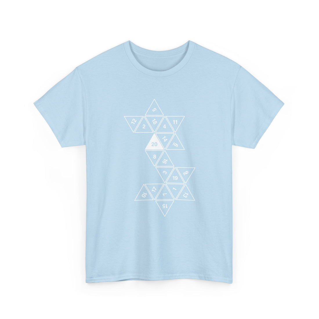 20 Sided Roll Playing Die -  Unisex Regular Crewneck T-Shirt