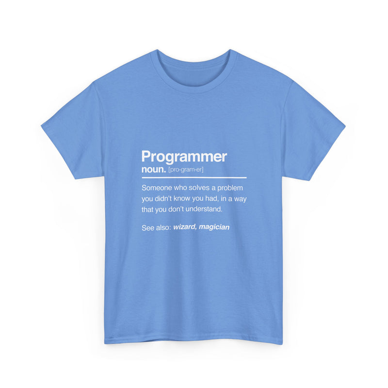 Programmer Definition T-shirt, Geek T-Shirt, Nerd Shirt, Coding Humor Tee, IT Gift, Tech Lover Apparel, Funny Programmer Shirt