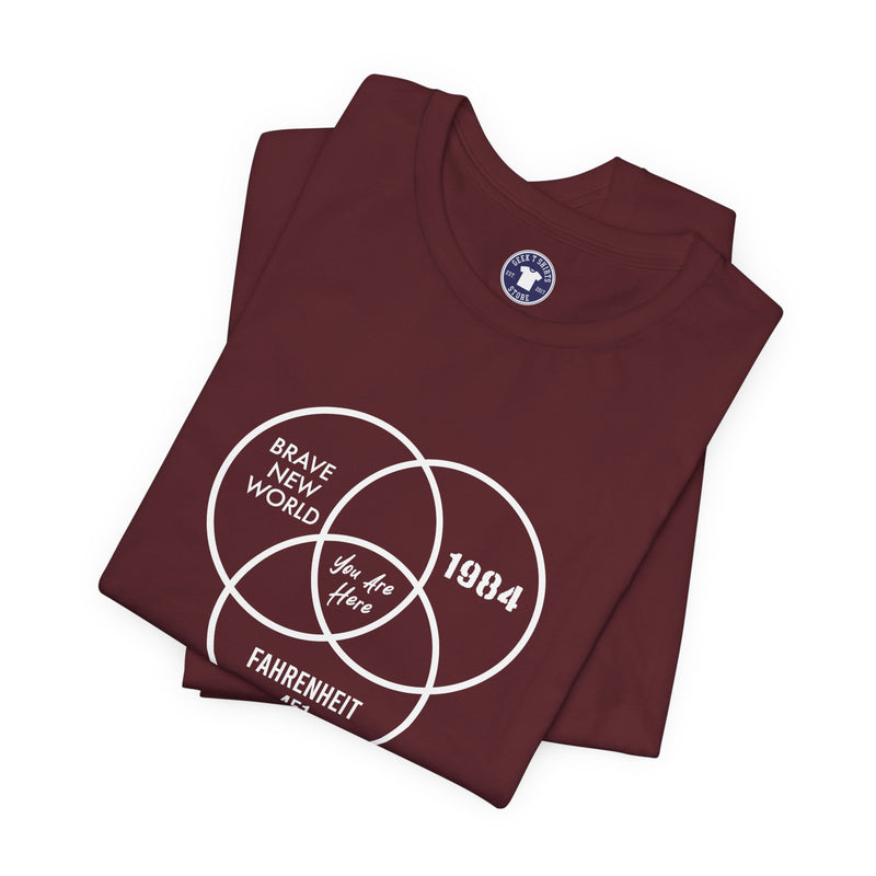 You Are Here - Dystopian Books - Premium Unisex Crewneck T-Shirt