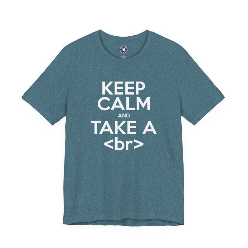 Keep Calm And Take A Break - Computer Shirt - Premium Unisex Crewneck T-Shirt