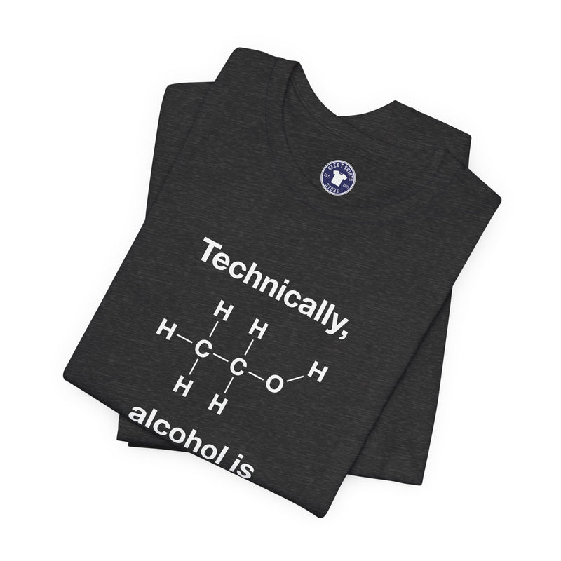 Technically Alcohol Is A Solution - Premium Unisex Crewneck T-Shirt