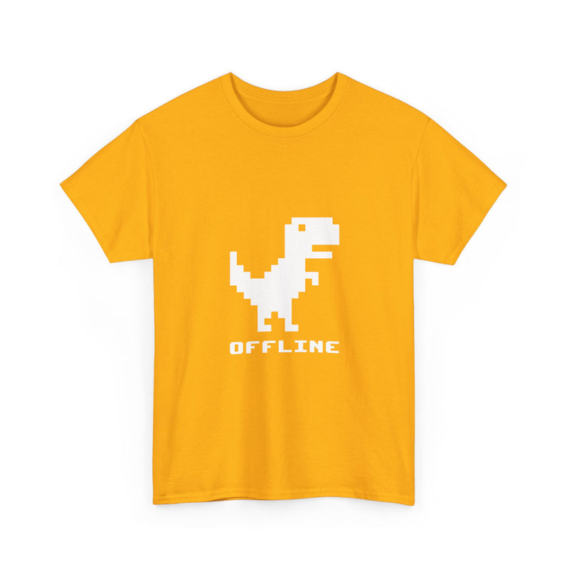 Pixel Dinosaur T-Shirt, Offline Retro Dino Tee, 8-Bit Style Geek T-Shirt, Nerd Shirt, Vintage Gaming Shirt, Fun Tech Gift Apparel