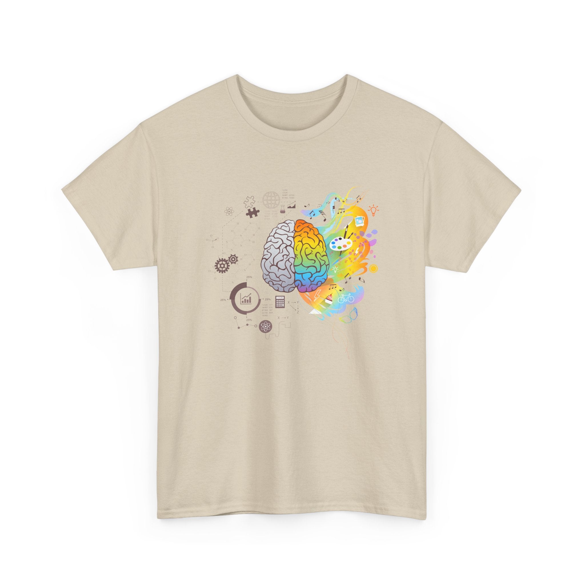 Creative Scientific Brain Illustration - Neuroscience Science Shirt - Regular Unisex Crewneck T-Shirt