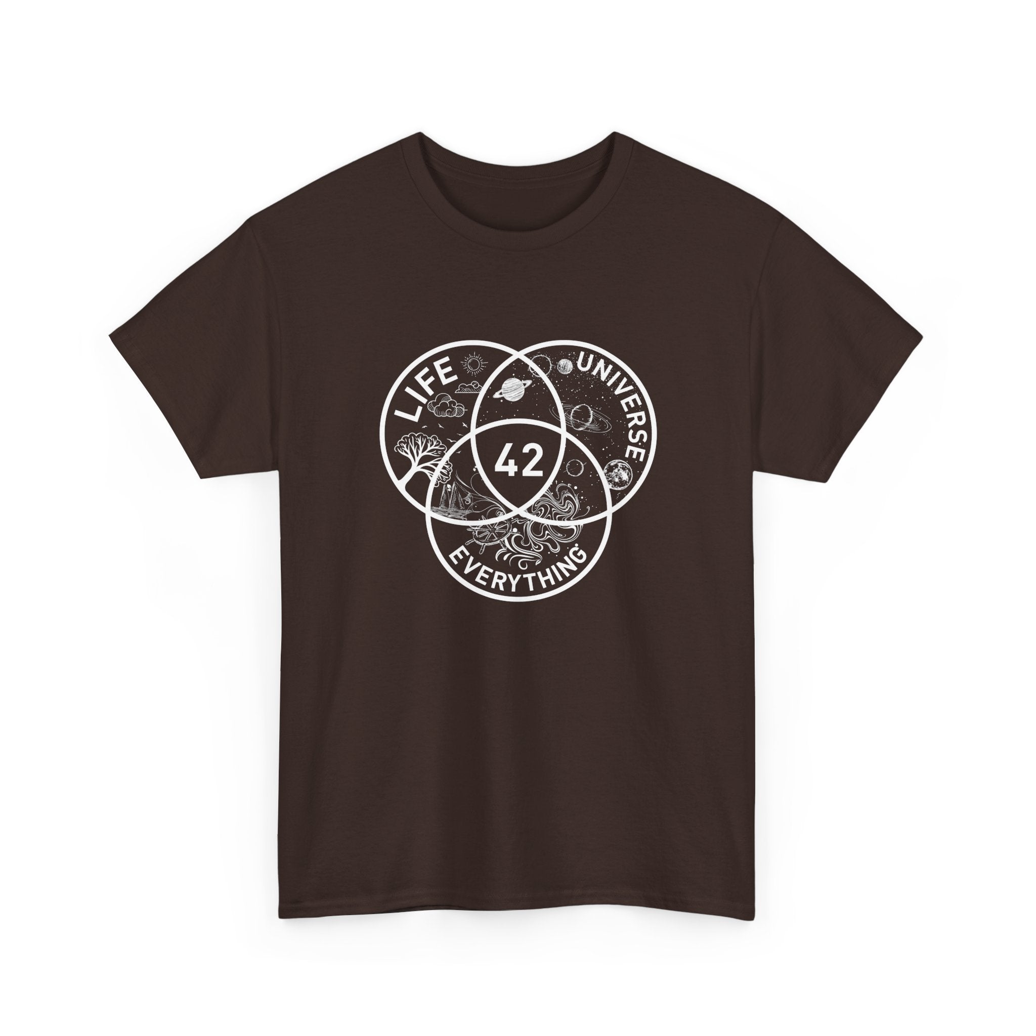 42 Answer To Life The Universe And Everything - White Version -  Unisex Crewneck T-Shirt