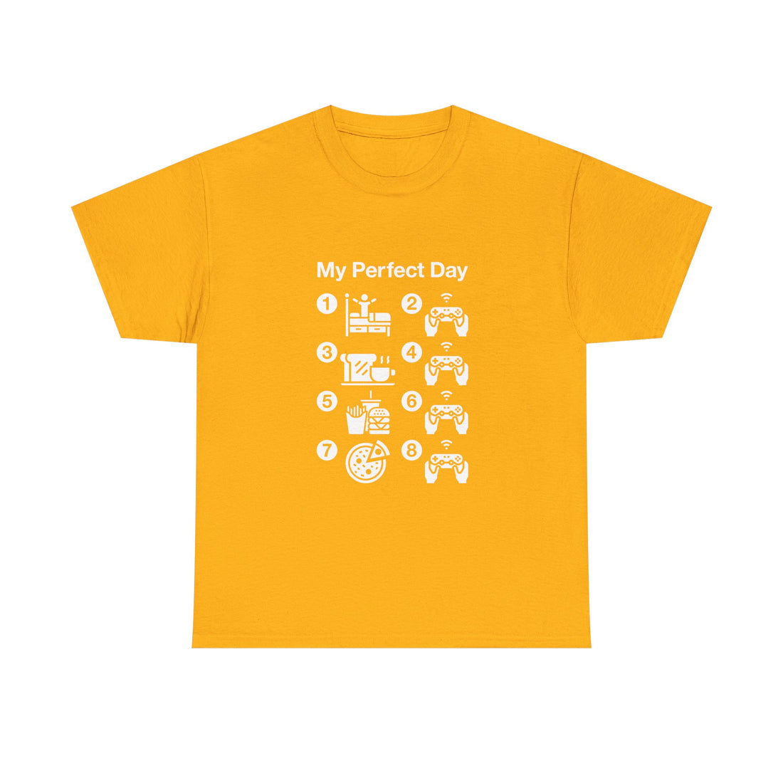 My Perfect Day T-shirt, Gamer Life Shirt, Funny Gaming Tee, Snack Lover Gift, Geek T-Shirt, Nerd Shirt, Video Game Humor Apparel