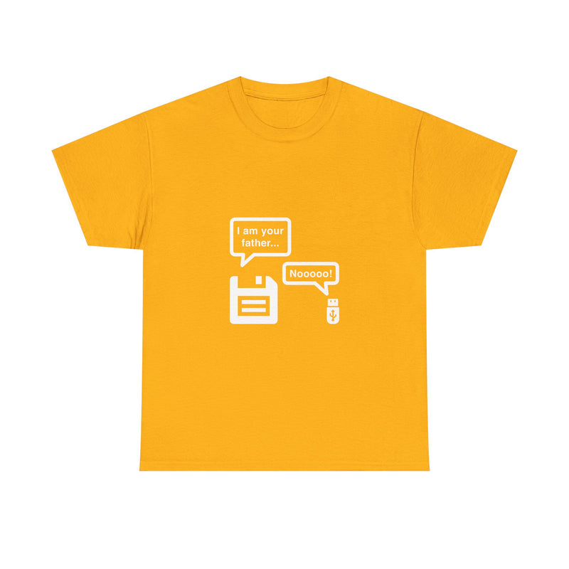 Retro Floppy Disk and USB Humor T-Shirt, Geek T-Shirt, Nerd Shirt, Tech Joke Tee, IT Gift, Programmer Humor Shirt, Digital Nostalgia Top