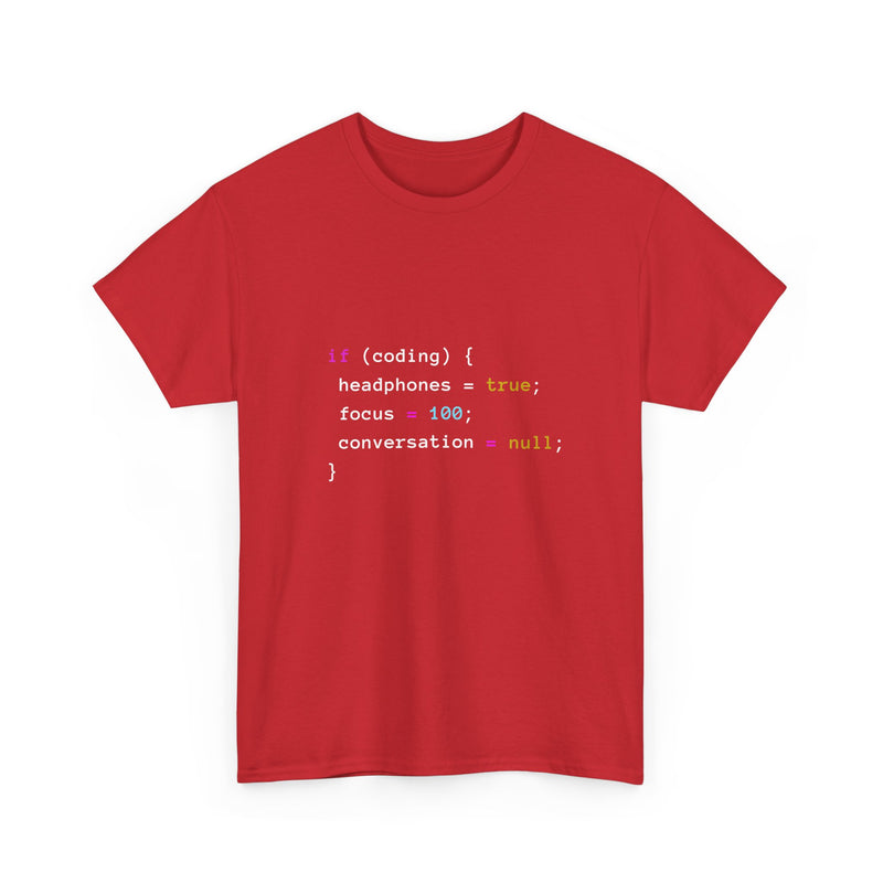 Coding Humor T-Shirt, Programmer Gift Tee, Geek T-Shirt, Nerd Shirt, Tech Lover Apparel, Developer Humor Shirt, Coder Present, Focus Tee