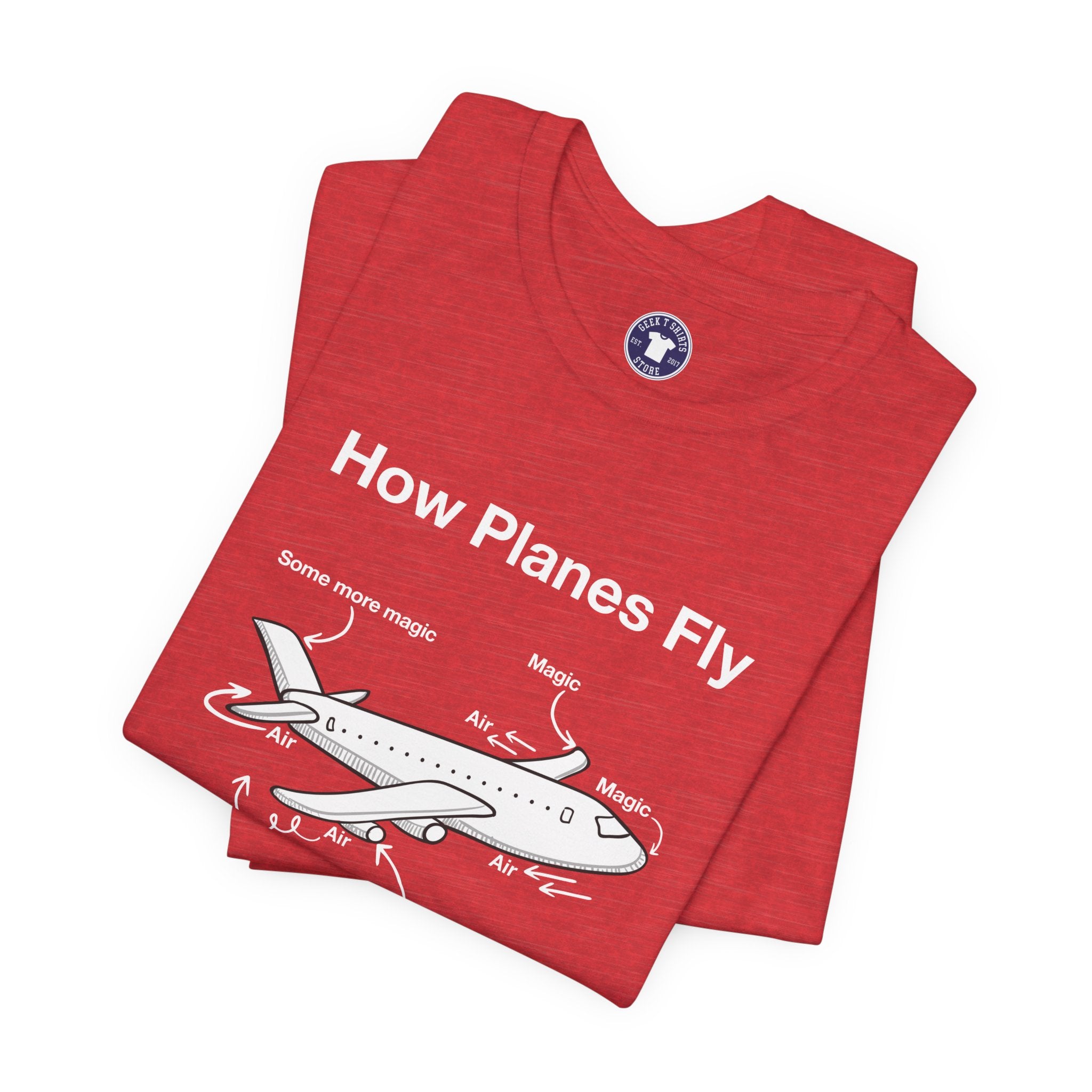 How Planes Fly Funny Aerospace Engineer - Premium Unisex Crewneck T-Shirt