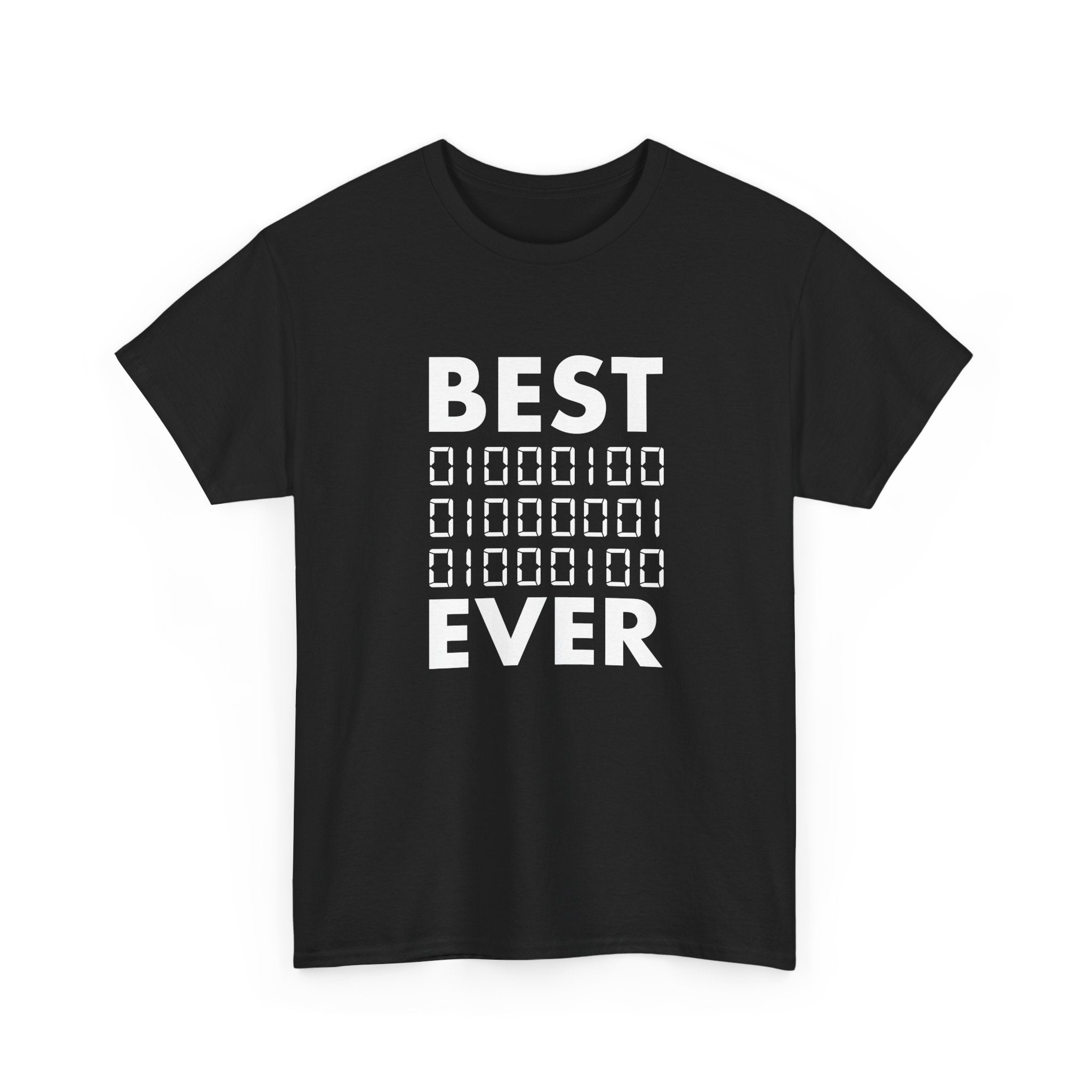 Best Dad Ever In Binary Code - Regular Unisex Crewneck T-Shirt