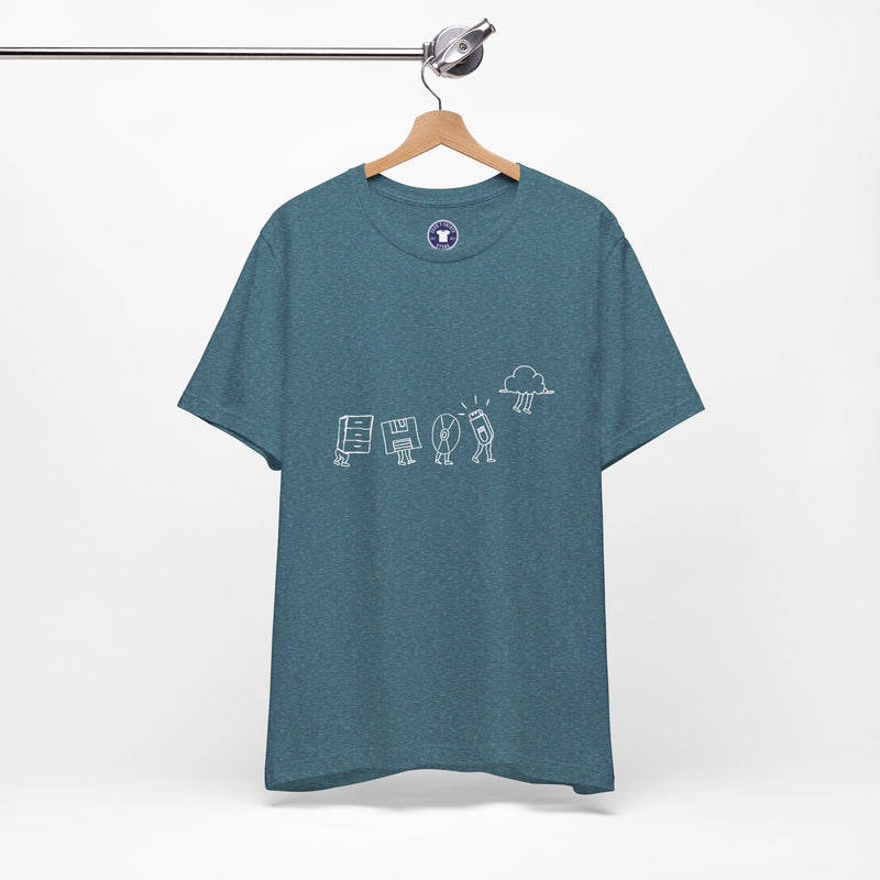Computer Storage Evolution Cloud - It Coding - Regular Unisex Crewneck T-Shirt