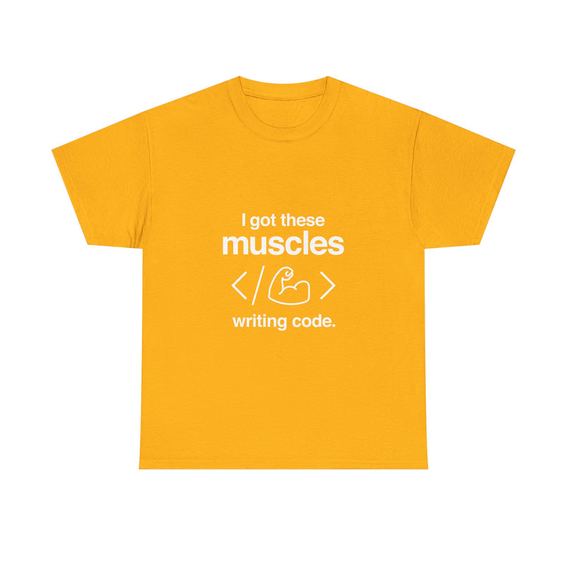 Coding Muscle T-shirt, Programmer Humor Tee, Geek T-Shirt, Nerd Shirt, Tech Gift, Developer Shirt, Funny Coding Apparel, Programmer Present
