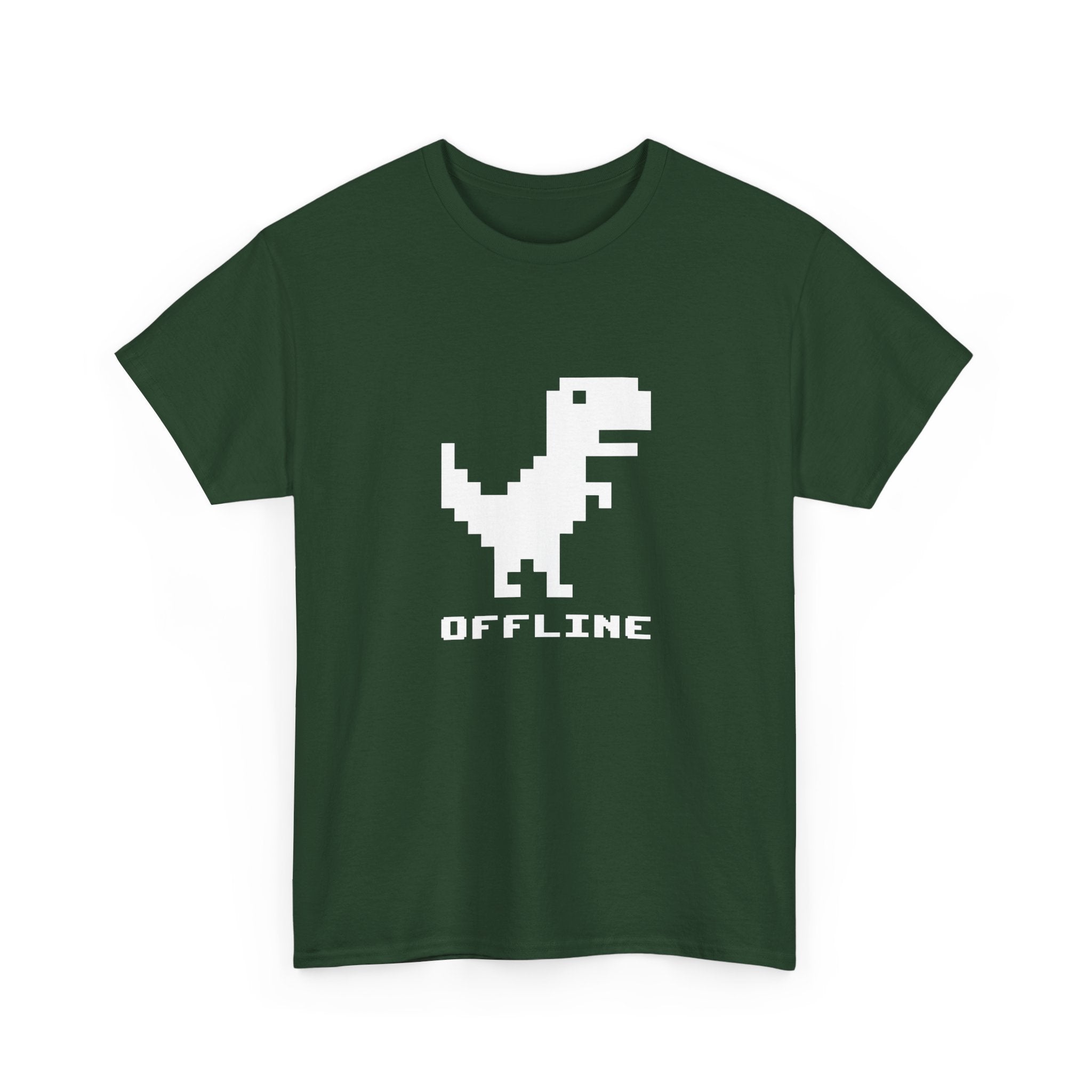 Offline - Pixelated Dinosaur Error Message -  Unisex Crewneck T-Shirt
