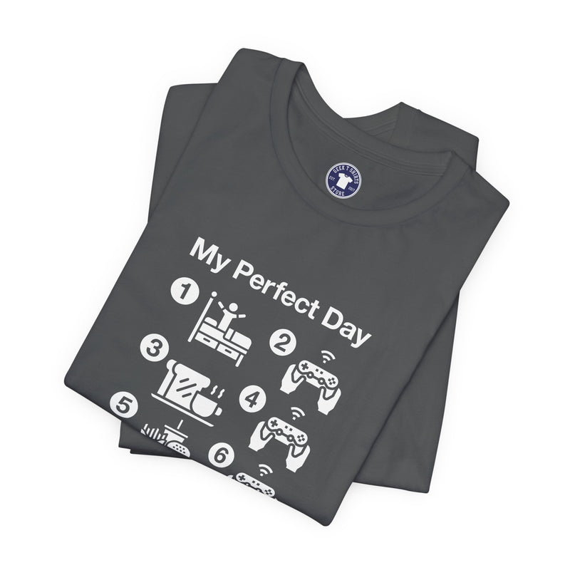 My Perfect Day Gaming - Premium Unisex Crewneck T-Shirt