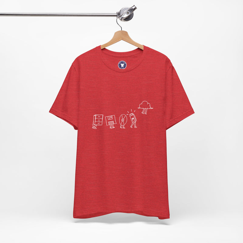 Computer Storage Evolution Cloud - It Coding - Regular Unisex Crewneck T-Shirt