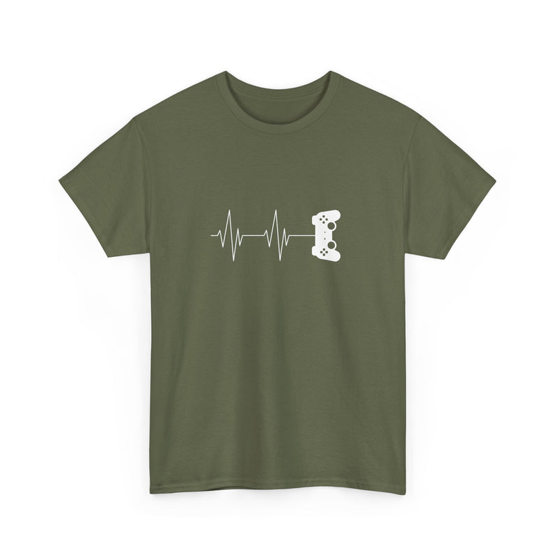 Gamer Heartbeat - Video Gaming Addict Shirt - Regular Unisex Crewneck T-Shirt