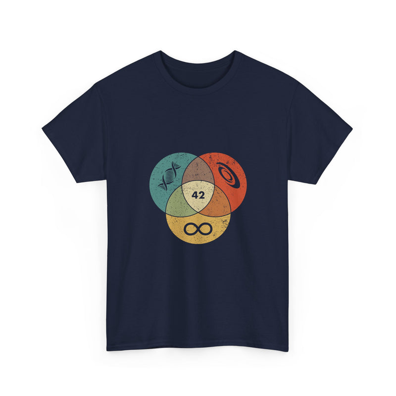 42 T-Shirt Hitchhikers Guide to the Galaxy Shirt Science Infinity DNA Galaxy Tee Geek Humor Gift Sci-fi Nerd Present Top