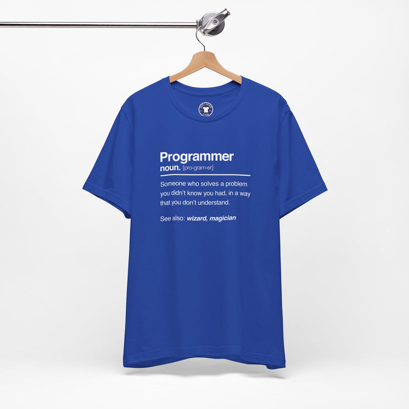 Programmer Noun Coding T-Shirt - Nerd Shirt - It Shirt - Premium Unisex Crewneck T-Shirt