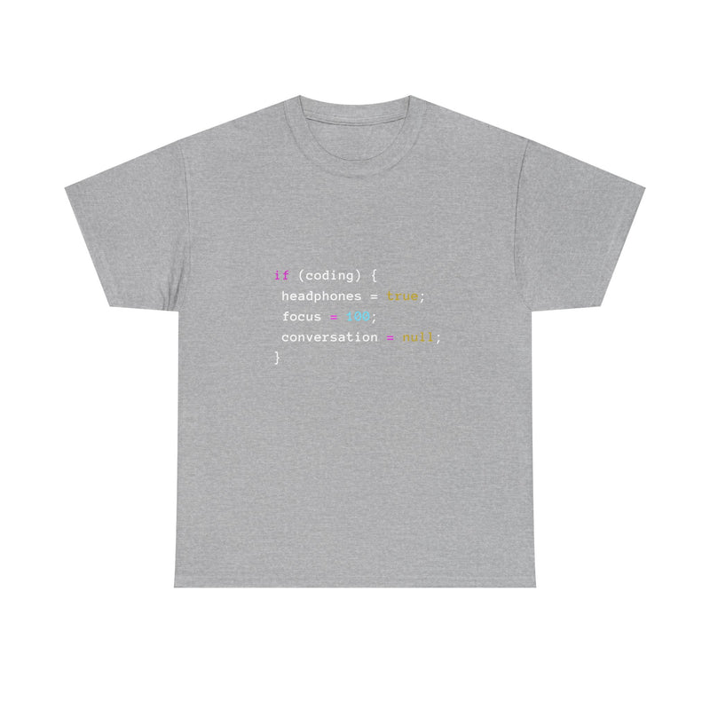 Coding Humor T-Shirt, Programmer Gift Tee, Geek T-Shirt, Nerd Shirt, Tech Lover Apparel, Developer Humor Shirt, Coder Present, Focus Tee
