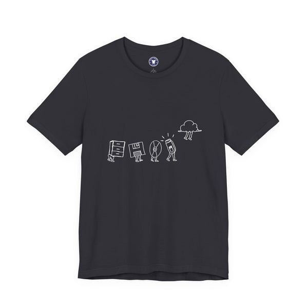 Computer Storage Evolution Cloud - It Coding - Regular Unisex Crewneck T-Shirt