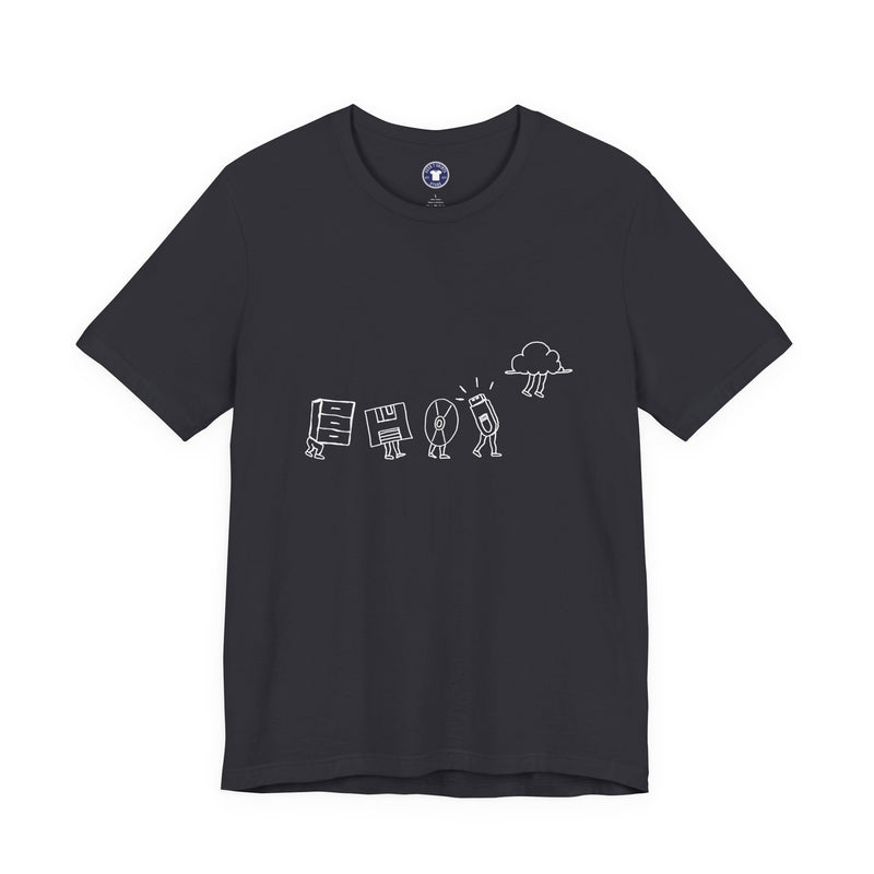 Computer Storage Evolution Cloud - It Coding - Regular Unisex Crewneck T-Shirt