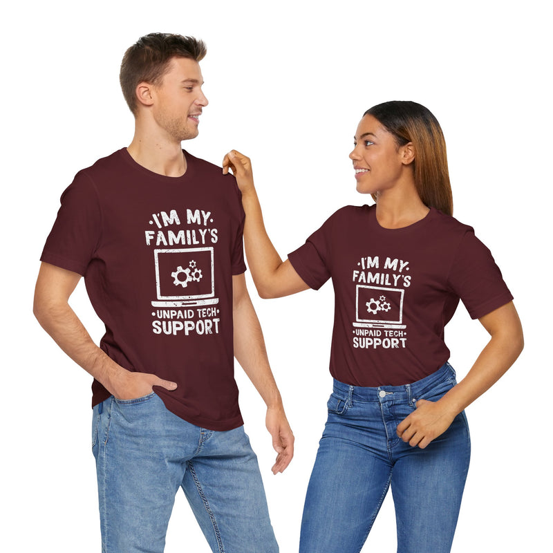 I'm My Family's Unpaid Tech Support - Premium Unisex Crewneck T-Shirt