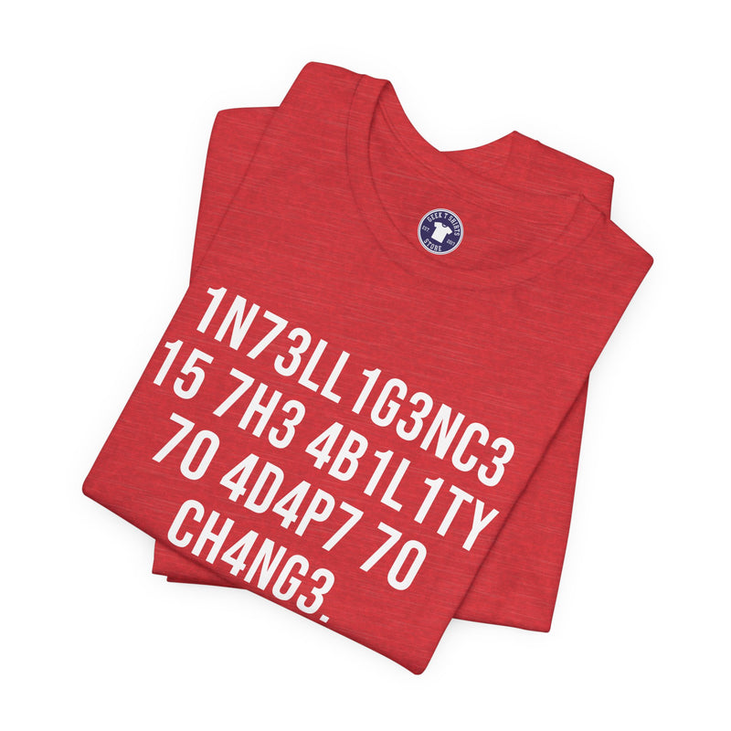 Intelligence Has The Ability To Adapt To Change - Premium Unisex Crewneck T-Shirt