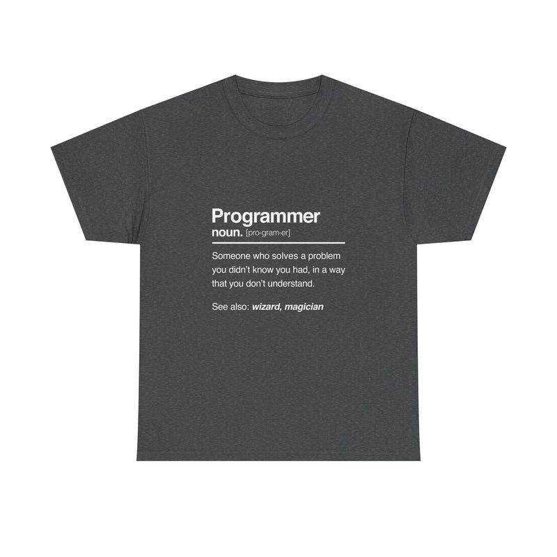 Programmer Definition T-shirt, Geek T-Shirt, Nerd Shirt, Coding Humor Tee, IT Gift, Tech Lover Apparel, Funny Programmer Shirt
