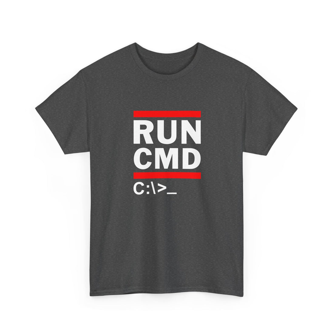 Run Cmd C - It Shirt - Funny Coder Shirt - Ms-Dos - Regular Unisex Crewneck T-Shirt