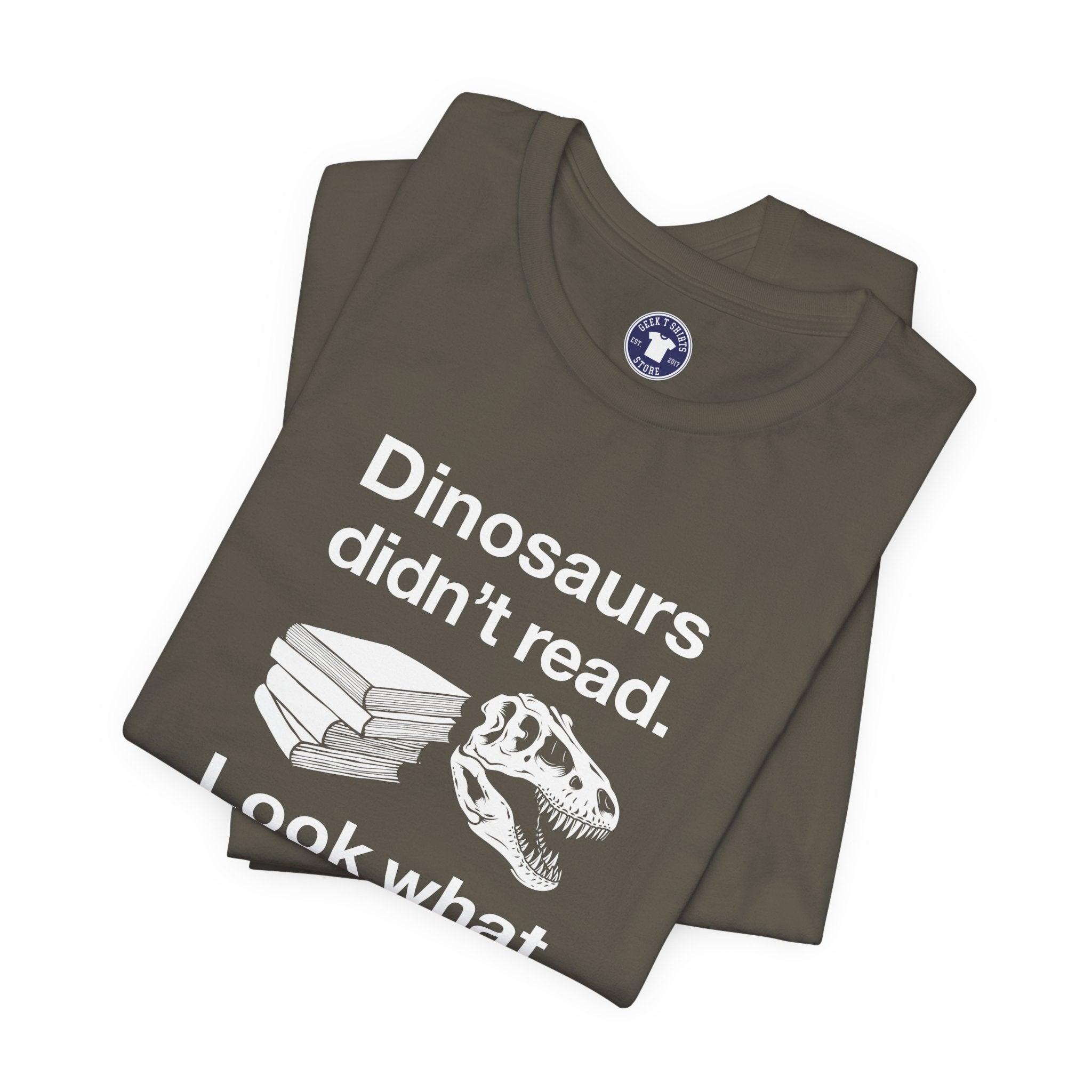 Dinosaurs Didn’t Read - Premium Unisex Crewneck T-Shirt