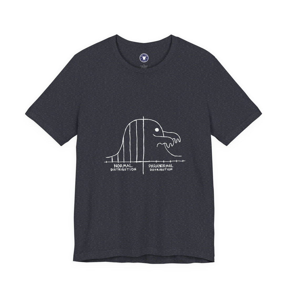 Math Statistics Paranormal Distribution Ghost - Premium Unisex Crewneck T-Shirt