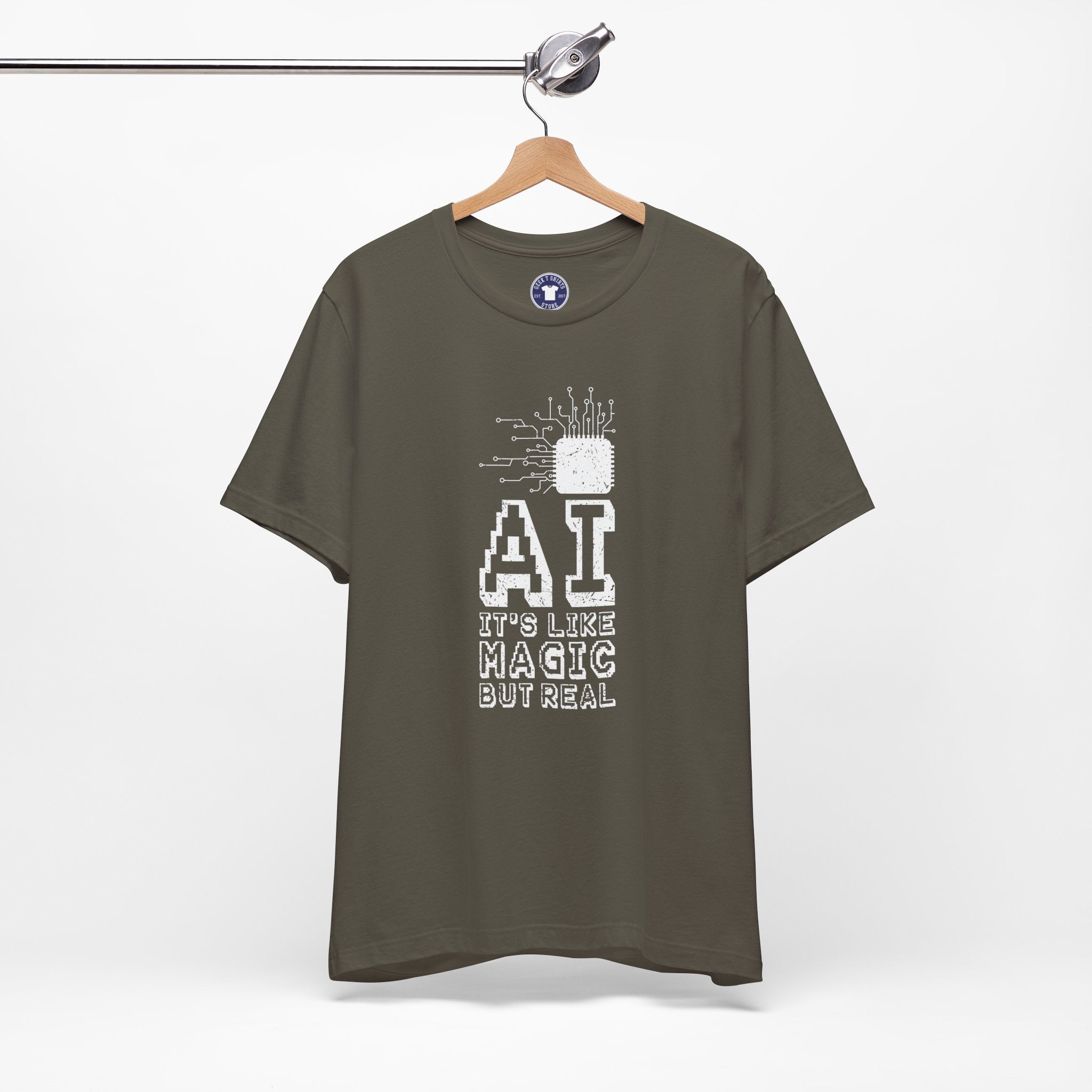 AI Like Magic But Real - Premium Unisex Crewneck T-Shirt