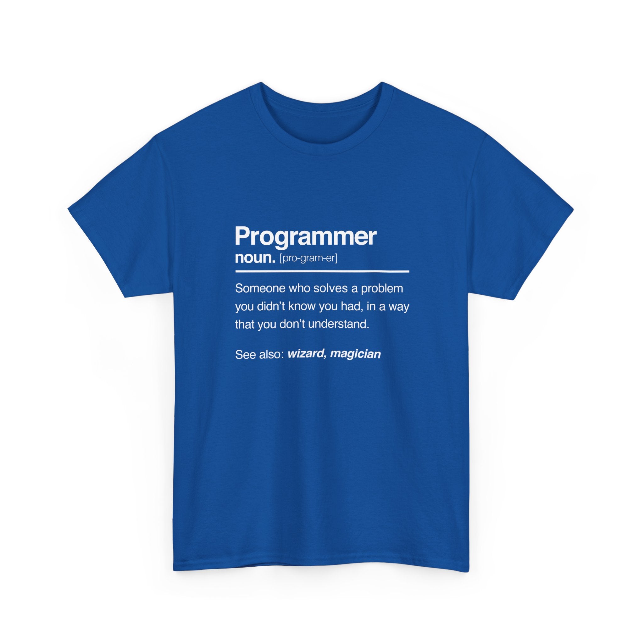 Programmer Noun Coding T-Shirt - Nerd Shirt - It Shirt - Regular Unisex Crewneck T-Shirt