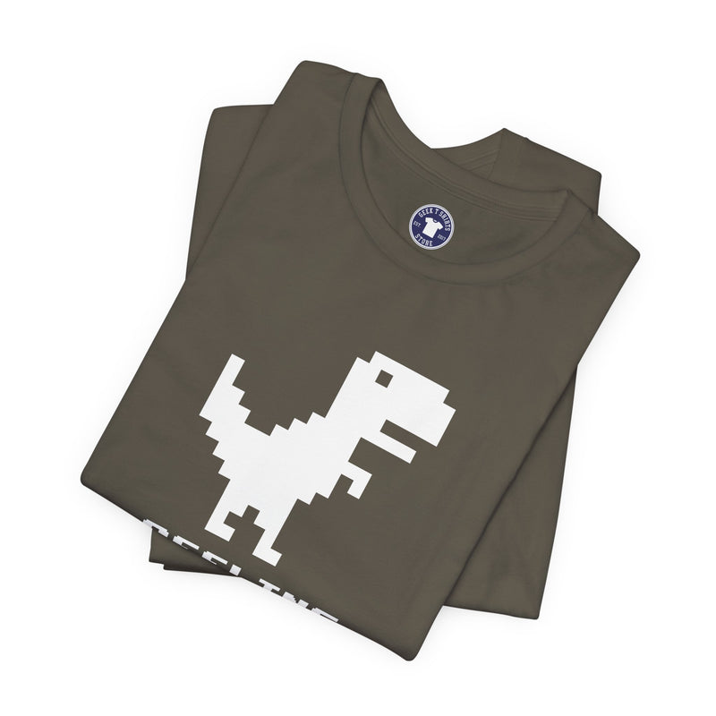 Offline - Pixelated Dinosaur Error Message - Premium Unisex Crewneck T-Shirt
