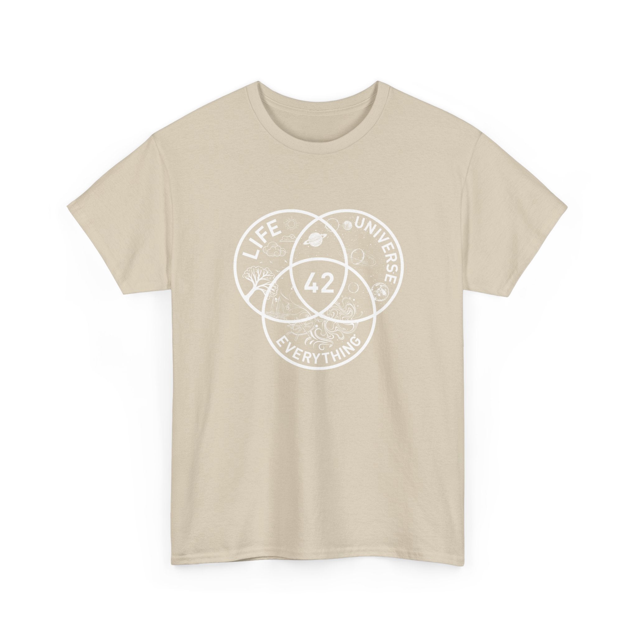42 Answer To Life The Universe And Everything - White Version -  Unisex Crewneck T-Shirt