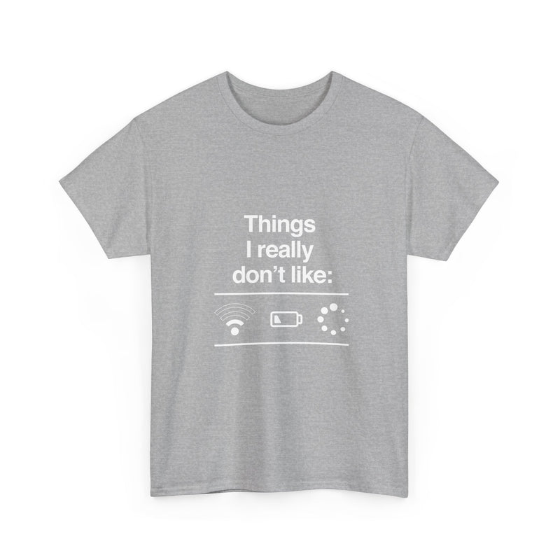 Funny Geek T-Shirt, Nerd Shirt, Tech Humor Tee, WiFi Battery Loading Joke Top, Geek Gift Present, Internet Meme Shirt, Sarcastic Humor Tee